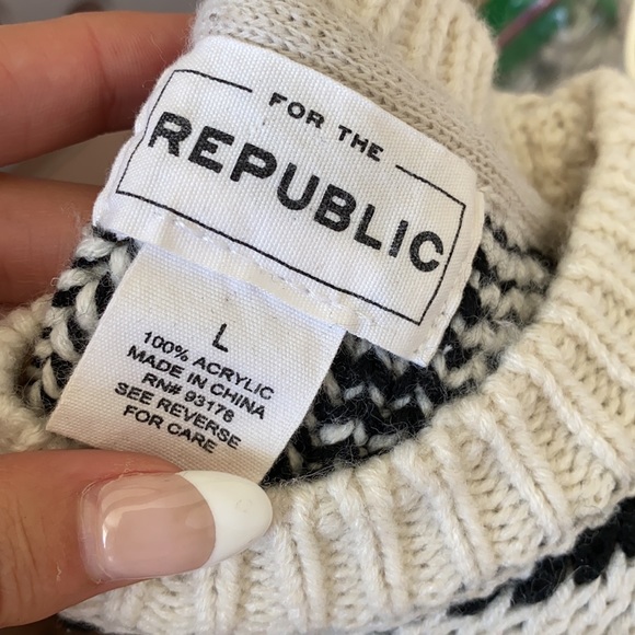 For The Republic Zebra Print Chunky Sweater - Picture 2 of 2